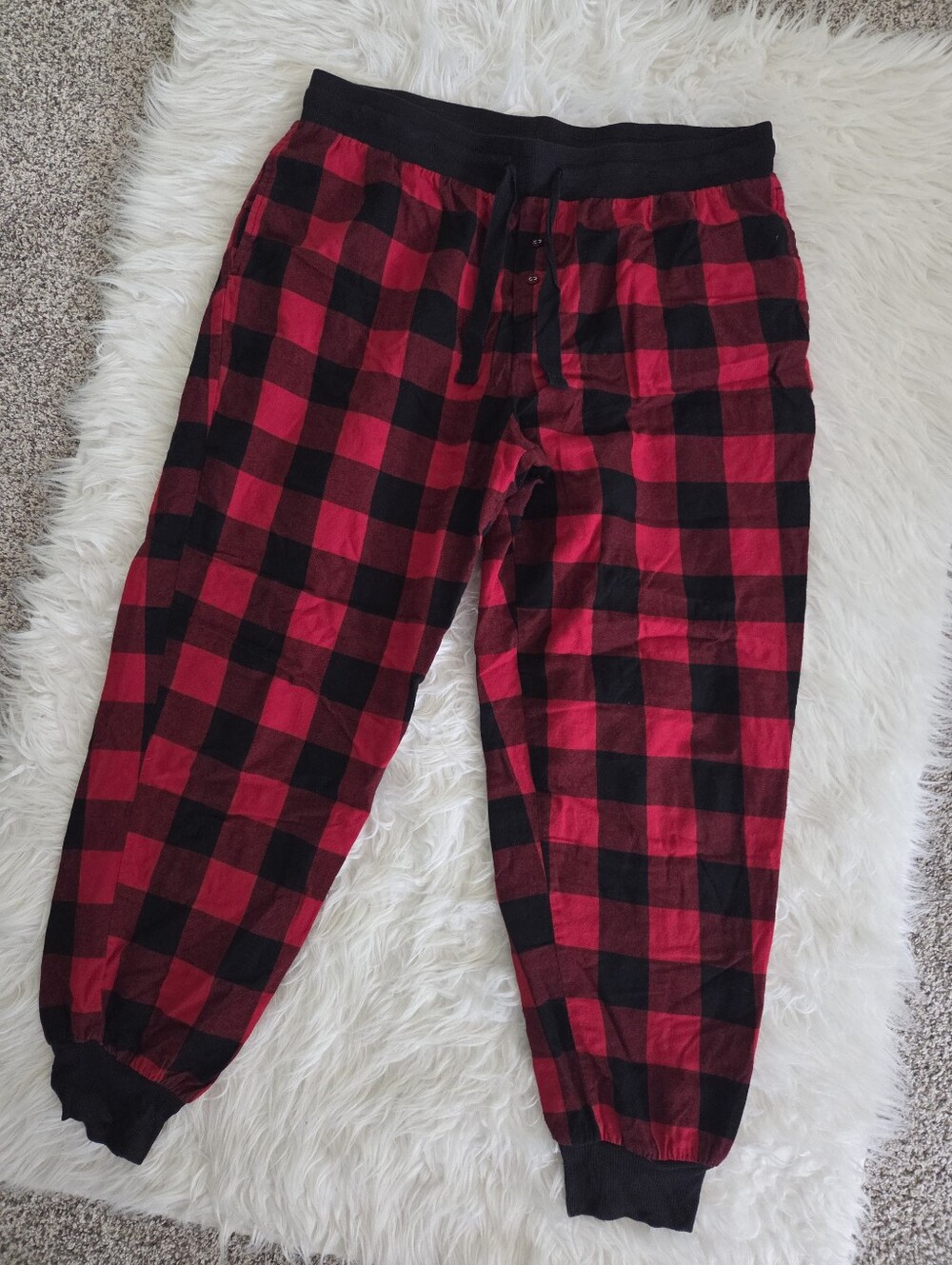 Stars Above Red and Black Buffalo Plaid Lounge Pajama Pants
